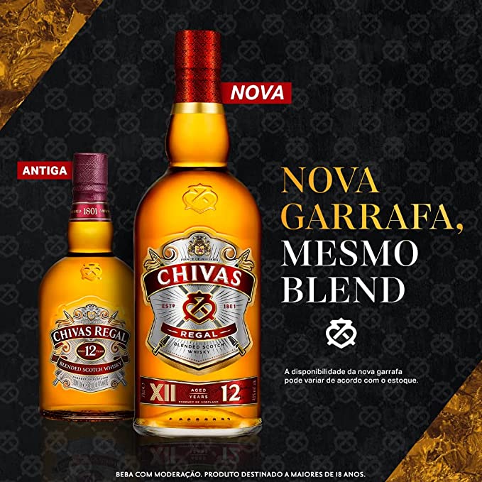 Whisky Chivas Regal 12 Anos, 750ml